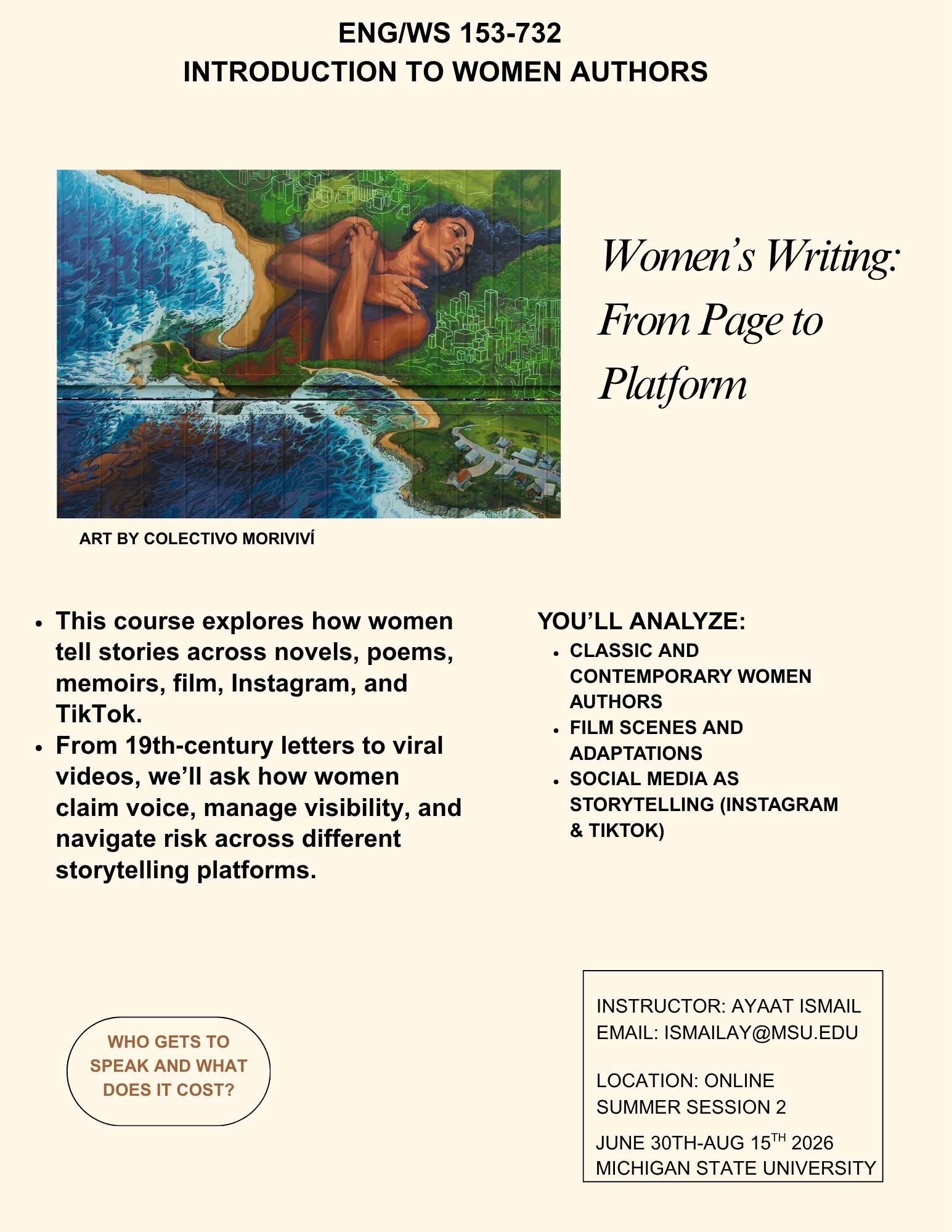 Sample Class Flyer